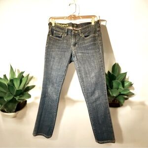 J.Crew dark wash, crop, toothpick, slim jean. Impeccable condition. Size 27